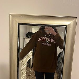 Large brown “California West Coast” hoodie